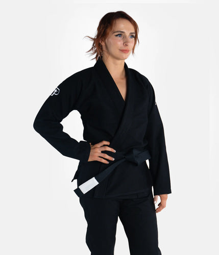 Kimono BJJ (GI) Progride a Academia Mulher - Black- Bringa Branca incluída