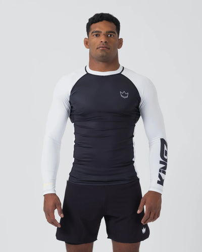 Rashguard Kingz Ranked Performance V2 Long Sleeve - Blanc