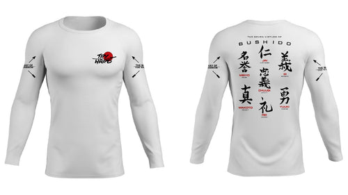 Rashguard Try Hard Bushido Manga Larga- Blanco