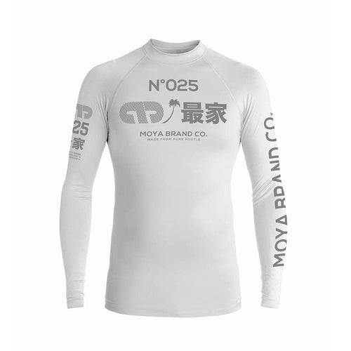 Rashguard Moya Marke Aventador Long Manga IV - Weiß