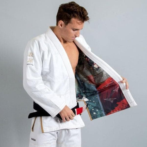 Kimono BJJ (GI) Maeda Akashio Limited Edition Jiu Jitsu Gi-Blanco