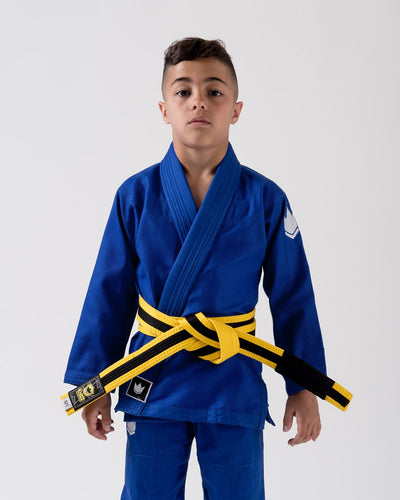 Kimono BJJ (Gi) Kingz Kid´s Kore Azul con cinturón blanco