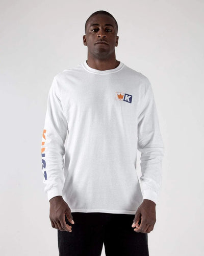 T-shirt kingz krown l / s- blanc