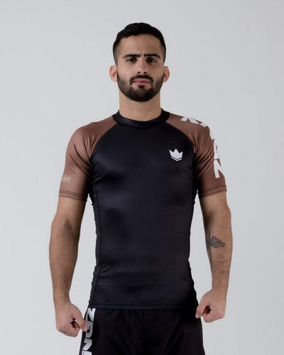 Rashguard Kingz Ranked Performance Short Sleeve - Brown