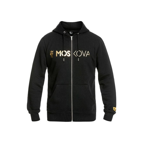 Moskova Zip Hoodie- Negro- gold