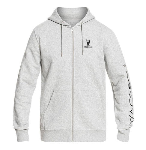 Moskova Zip Hoodie- Gray- Black